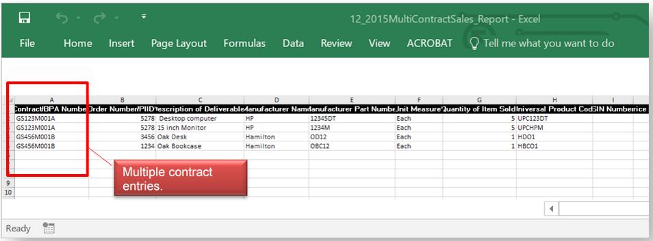 Excel template