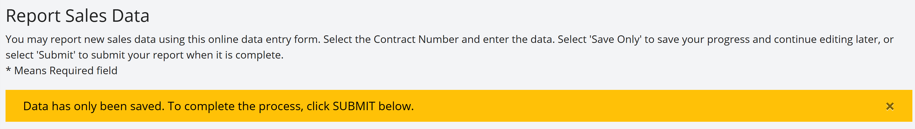 Save confirmation