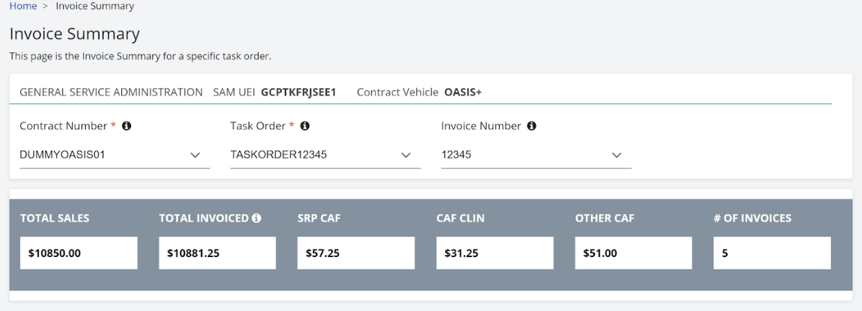 Add New Task Order menu