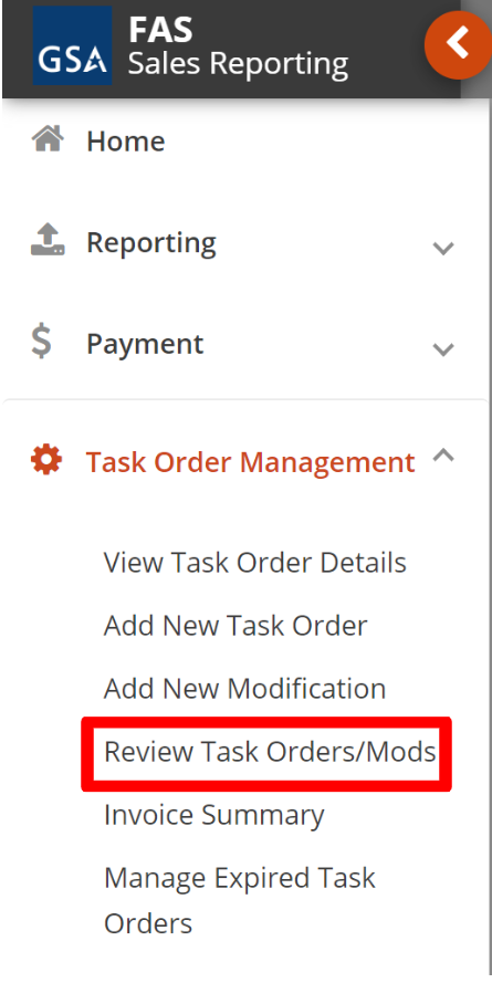Review Task Orders/Mods