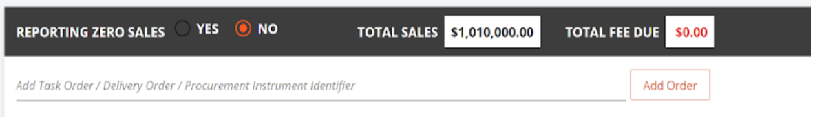 Reporting Zero Sales